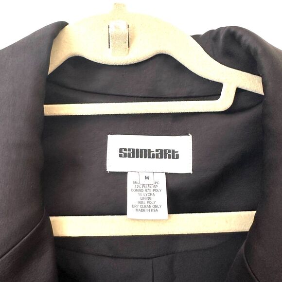 SAINT ART Toby Tuxedo Oversized Overcoat Black Sz Medium - Picture 5 of 6